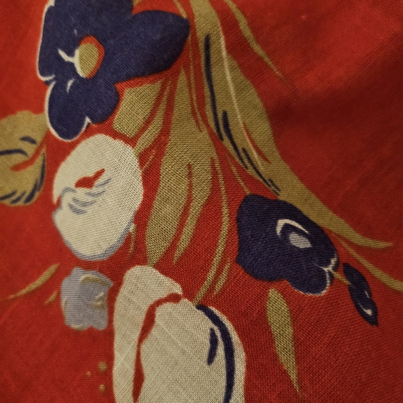 Vintage David Morris Wrap Halter Sundress Dress Red Floral 70s - Picture 3 of 16